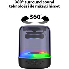 Concord Taşınabilir Rgb Ledli Bluetooth Hoparlör Usb-Tf-Aux Siyah E -3052 E-3052