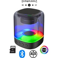 Concord Taşınabilir Rgb Ledli Bluetooth Hoparlör Usb-Tf-Aux Siyah E -3052 E-3052