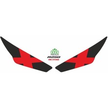 Rks R250 2023 Uyumlu Far Sticker x Kırmızı