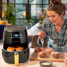 Russell Hobbs 5 Lt 1650W Dijital Ekranlı Sesli Uyarısı Sistemli Zamanlayıcılı Aşırı Isınma Korumalı Otomatik Kapanma Fonksiyonlu Yağsız Airfryer Fritöz