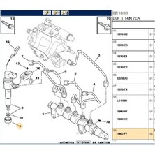 Psa Enjektör Alt Keçesi DV4TD 107 206 207 307 Bipper C1 C2 C3 Nemo Xsara (1982F7)