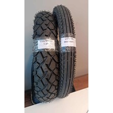 IRAN YASA TIRE & RUBBER Iranyasa -Tdt Tyres Maxstreer Ikili Set 110-90-16TL  4p Cross+ 275-18TL  6p Motosiklet Lastiği