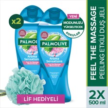 Palmolive Aroma Sensations Feel The Massage Banyo ve Duş Jeli 500 ml x2 Adet + Duş Lifi