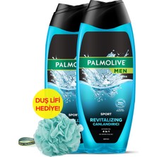 Palmolive Men Sport 4ü1 Arada Canlandırıcı Duş Jeli 500 ml x2 Adet + Duş Lifi