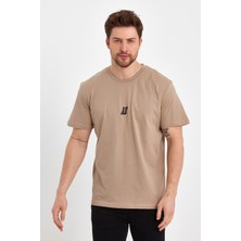 Uomo Park 2271-1  Özel Koleksiyon Ön Baskılı Relax T-Shirt