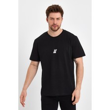 Uomo Park 2271-1  Özel Koleksiyon Ön Baskılı Relax T-Shirt