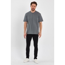 Uomo Park 2271-2 Specıal Seri 24X1 Süprem Relax Kalıp Cepli T-Shirt