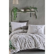Clasy Saten Çift Kişilik Nevresim Takımı Paredes V1 Bej