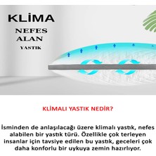 Tekstil Home Kapitoneli Klimalı Yastık %100 Silikon Nefes Alan Kumaş Beyaz