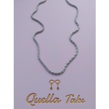 Quella Çelik Işıl Silver Kolye (47+5 Cm)