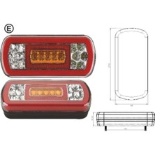 Dikdörtgen Neon LED Stop Lambası 24 Volt Yeni Nesil