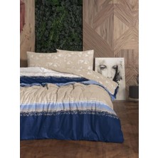 Cotton Box Flanel Nevresim Takımı Çift Kişilik Blueline Lacivert