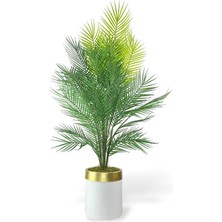 Nettenevime Yapay Ağaç Areka 130*60CM 40YAPRAKLI Beyazgold Paslanmaz Saksıda