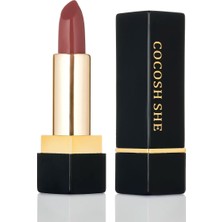 Cocosh She Silk Velvet Lipstick Ruj 06 Maroon Six, Nemlendirici Etki, Yoğun Pigmentasyon, Kadifemsi Dudaklar