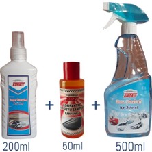 Autokit Kış Paketi Buz Çözücü Solventıce Sprey + Buğuönleyici Antifog Sprey + Parfümlü Camsuyu Şampuanı