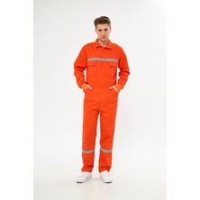 Orange Safety Reflektörlü Bütün İşçi Tulumları
