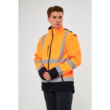 Orange Safety Softshell Mont Reflektörlü