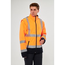 Orange Safety Softshell Mont Reflektörlü