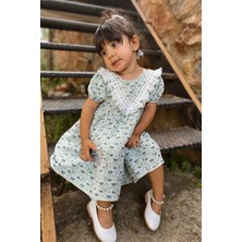 Bebesev Kız Bebek Kız Çocuk Yazlık Elbise Kısa Kollu Bebek Takım çocuk Bebek giyim Elbklb