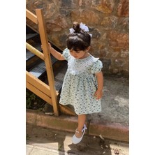Bebesev Kız Bebek Kız Çocuk Yazlık Elbise Kısa Kollu Bebek Takım çocuk Bebek giyim Elbklb