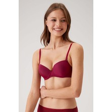 Pierre Cardin 2'li Ekonomik Paket Ekru-Bordo 6205 Milan Balenli Destekli Micro Sütyen Seti