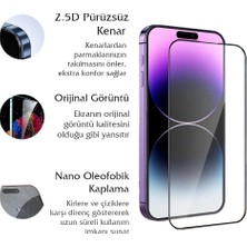 CepStok Apple iPhone 15 Ekran Koruyucu Premium 9h Tam Kaplayan Temperli Cam