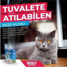 Tofucat , 8 Litre, Topaklanan, Üstün Koku Hapsedebilen, Tuvalete Atılabilen, Doğal, Tofu Kedi Kumu