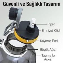 Coofbe 2.2lt Su Matarası Su Şişesi Pipetli Sızdırmaz Bpa Içermez Su Matarası Emniyet Kilitli Suluk