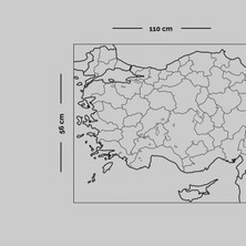 Bi'Şey Dükkan Türkiye Haritası Yapışkansız Akıllı Kağıt