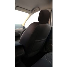 Minderland Axiom Comfort Serisi - Fiat Fiorino ile Uyumlu Koltuk Kılıfı, Keten-Deri / Siyah