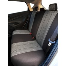 Minderland Axiom Comfort Serisi - Seat Ibiza ile Uyumlu Koltuk Kılıfı, Keten-Deri / Siyah