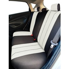 Minderland Axiom Comfort Serisi - Ford Tourneo Courier ile Uyumlu Koltuk Kılıfı, Keten-Deri / Kemik