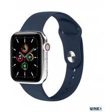 Global 42-49MM Yeni Nesil Apple Uyumlu Akıllı Saat Kordonu Silikon Lacivert