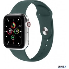 Global 42-49MM Yeni Nesil Apple Uyumlu Akıllı Saat Kordonu Silikon Yeşil