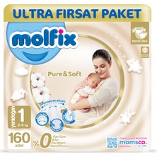 Molfix Pure & Soft 1 Beden Yenidoğan 160 Adet
