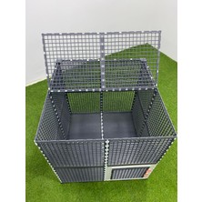 LEGANEST Tavşan Köpek Kedi Çit Kafes Tabanı Üstü Kapalı Ev Tipi 80 cm 80 cm Yükseklik 80 cm Katlanabilir