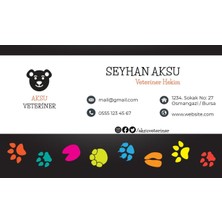 BK Kişiye Özel Veteriner Tasarımlı Bitmeyen Kartvizit - Model 1