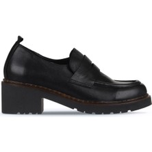 Bueno Shoes Siyah Deri Kadın Loafer 01WZ4404
