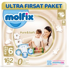 Molfix Pure & Soft Bebek Bezi 6 Beden Extra Large 108 Adet