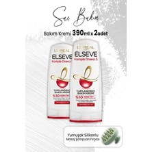 Elseve Komple Onarıcı 5 Yapılandırıcı Krem 390 ml x 2 Adet ve Masaj Şampuan Fırçası Yeşil