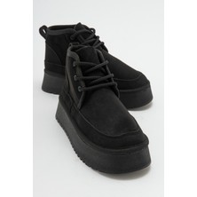 Luvi OVELA Siyah Kalın Taban Bağcıklı Kadın Spor Bot