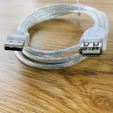 Ata Elektronik 10 metre Şeffaf Kaliteli USB UZATMA Kablosu ERKEK - DİŞİ birleştirme Yüksek Hız Usb Uzatma Kablosu Uzatıcı Ara Kablosu Dişi Erkek Gerçek Usb 2.0