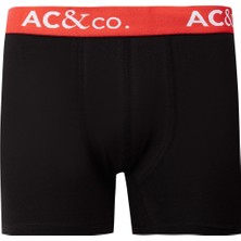 AC&Co / Altınyıldız Classics Erkek Siyah Pamuklu Esnek 3'lü Boxer Paketi