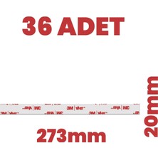 3M Vhb 36 Adet Çift Taraflı 273MMX20MM Hazır Kesim