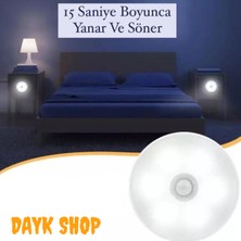 Dayk Shop Hareket Sensörlü USB Şarj Edilebilir LED Işık Lamba Dolap Içi Ev Lamba 2ADET-BEYAZRENKSENSÖRLÜ