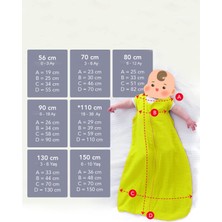 Baby Class 1.0 Tog 56 cm Torba Bebek Uyku Tulumu Kolsuz Yaprak Desen