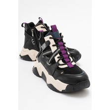 Luvi Clara Siyah Mor Kadın Spor Bot