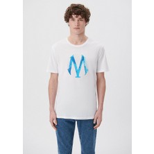 Mavi Erkek Mavi Logo Baskılı Beyaz Tişört 0611025-620