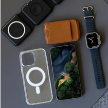 Gevrek Techs iPhone 15 Promax ile Uyumlu Magsafe Özellikli Darbe Önleyici Şeffaf Kılıf