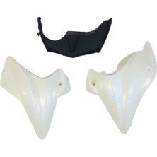 Motosvn Mondial Mh 125 Drift L Alt Rüzgarlık Sakal Panel Beyaz Takım